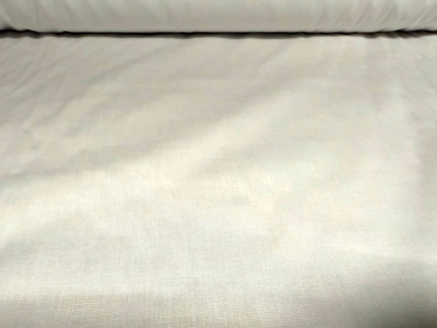 Stretch cotton poplin woven blouse shirt dress fabric, per metre - plain - white