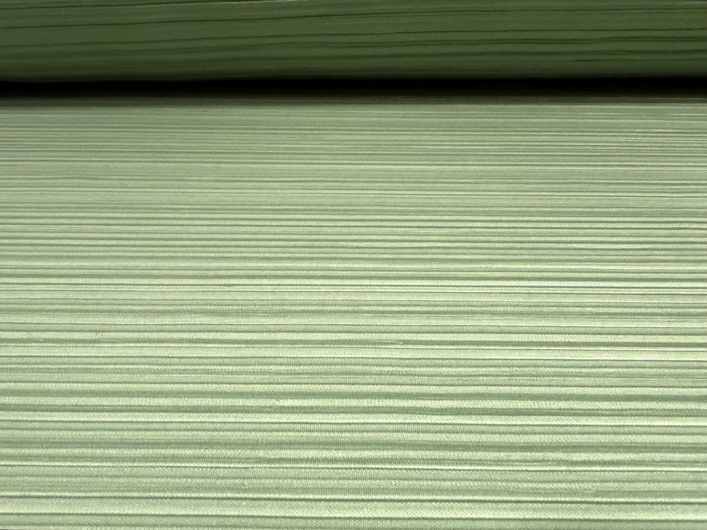 Plissé stretch spandex pleated dulled sateen fabric, per metre - plain - sage green