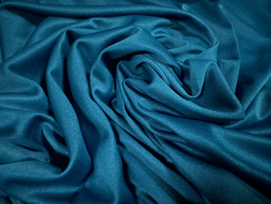 Single jersey fashion fabric, per metre - plain - kingfisher