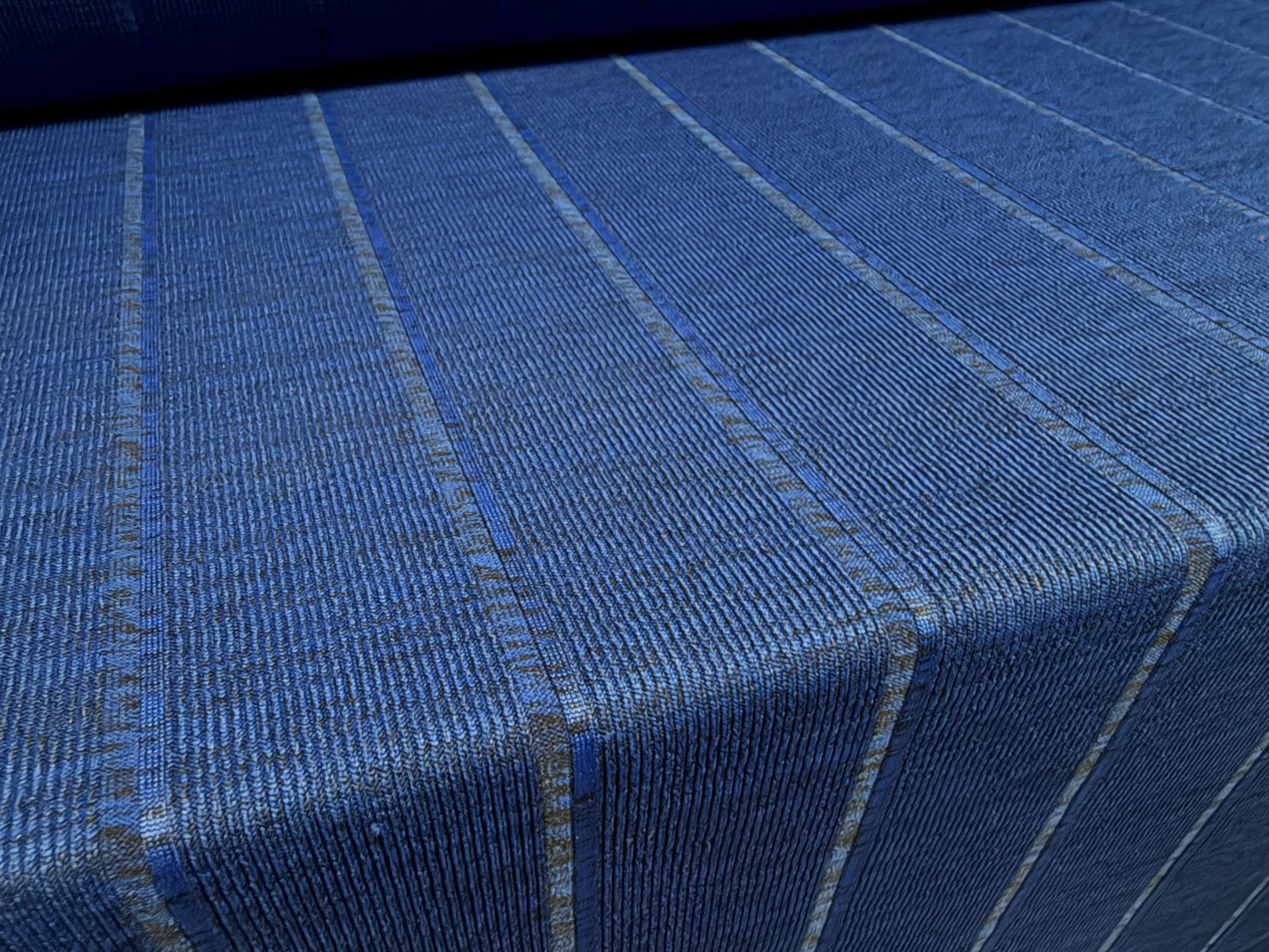 Bandage rib stretch spandex bodycon jersey fabric, per metre - melange - Royal blue
