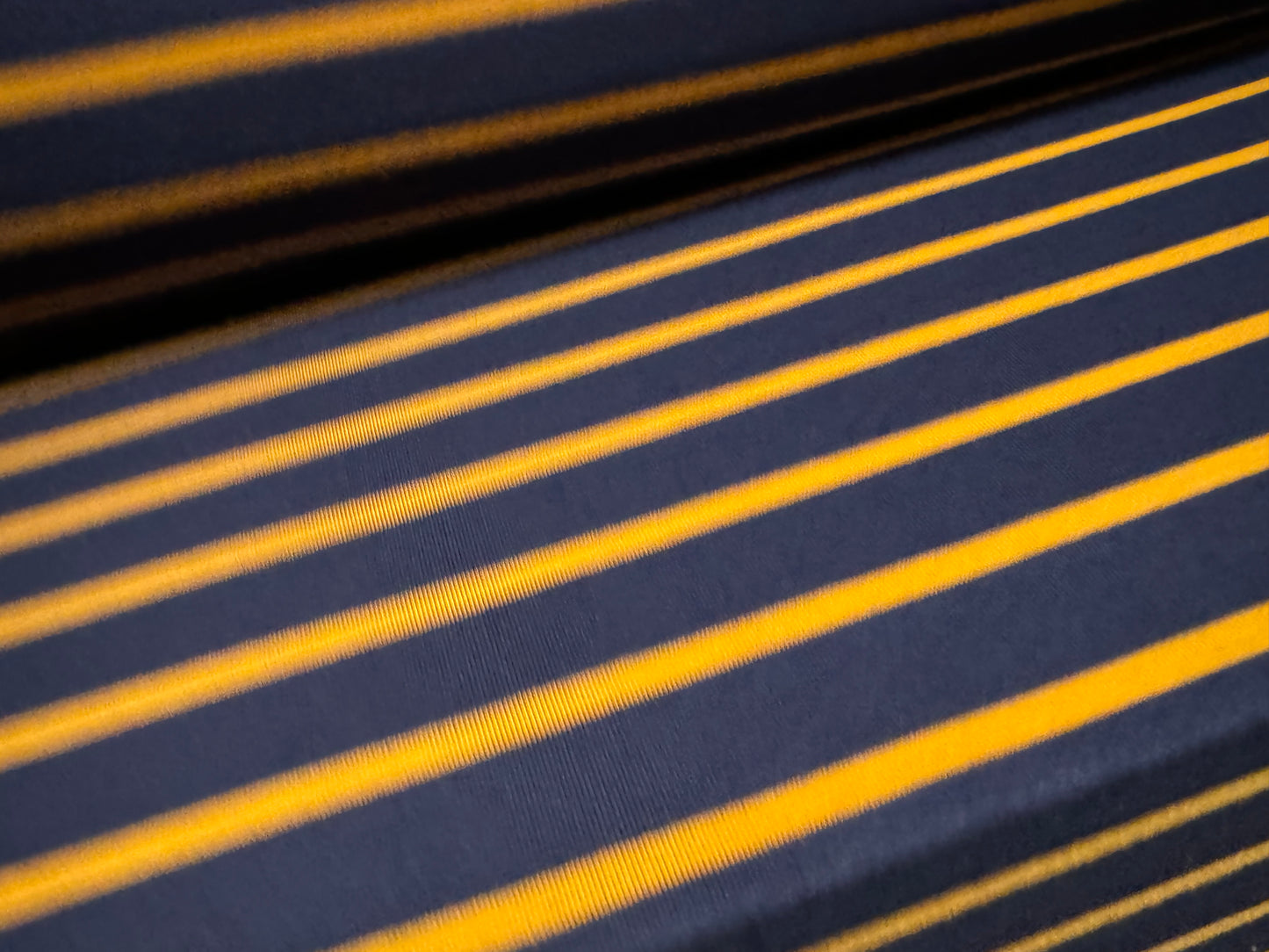 Viscose spandex stretch single jersey fabric, per metre - stripe - navy blue & papaya