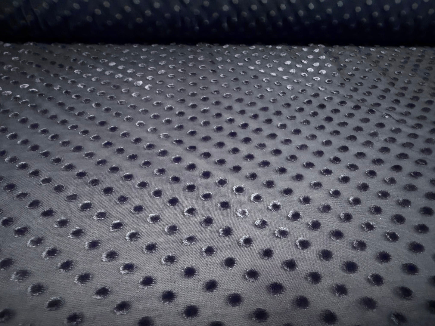 Chiffon lightweight woven dress fabric, per metre - flocked dobby spot - grape