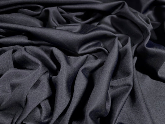 Scuba stretch spandex double jersey fabric, per metre - plain - dark navy blue
