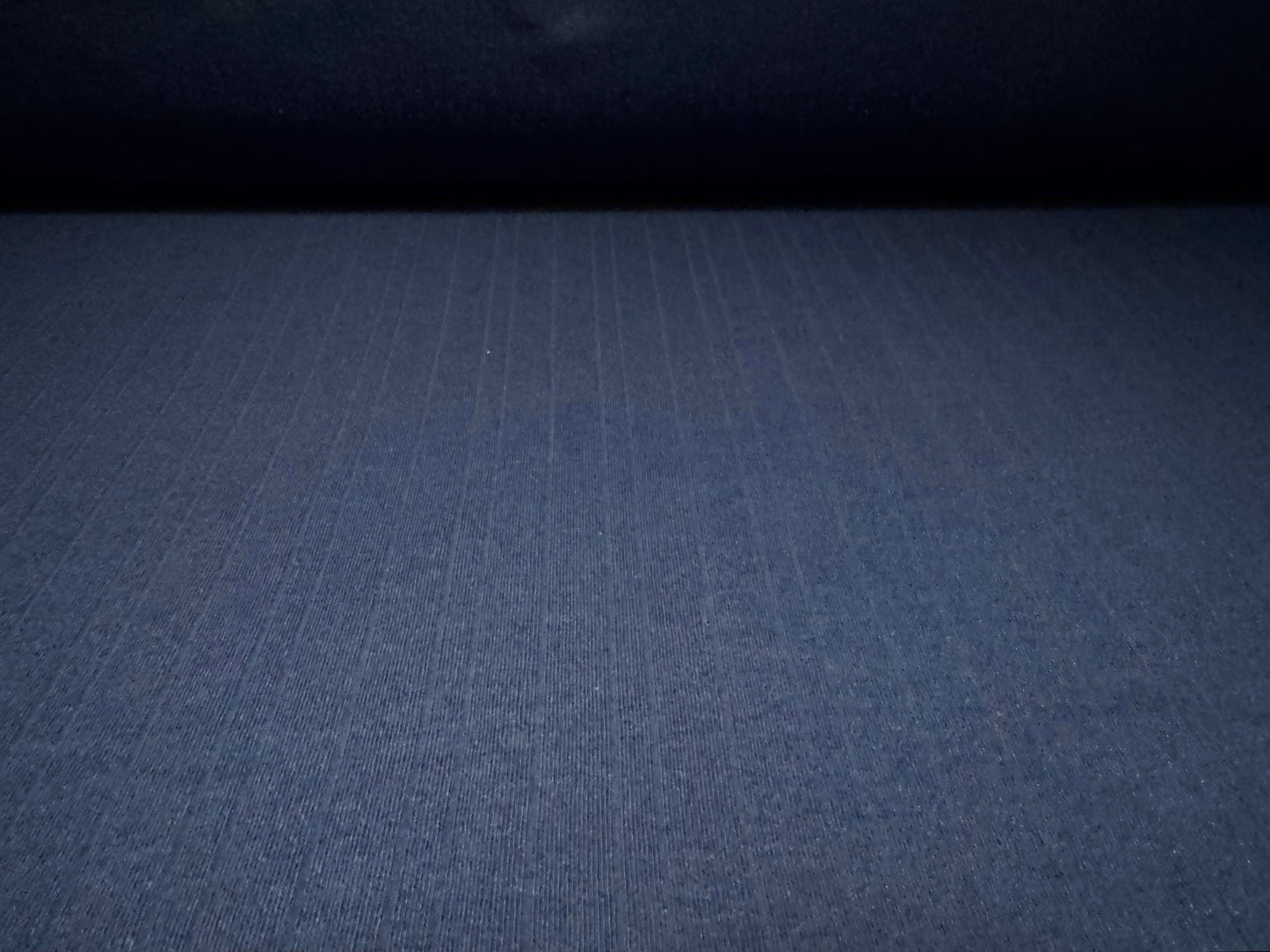 Thermal jersey fabric, per metre - needleout pinstripe - French Navy Blue