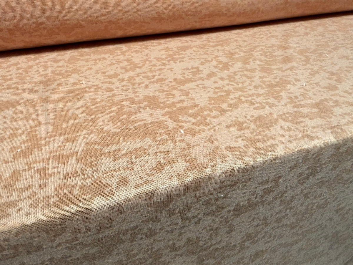 Viscose burnout single jersey fabric, per metre - pale nude pink