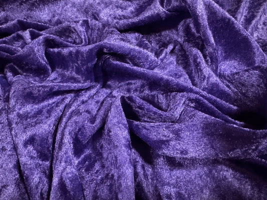 Panné velour fabric, per metre - plain - amethyst purple