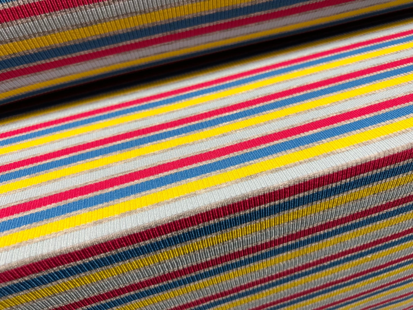 Stretch Spandex rib jersey fabric, per metre - smudge stripe - multicolour