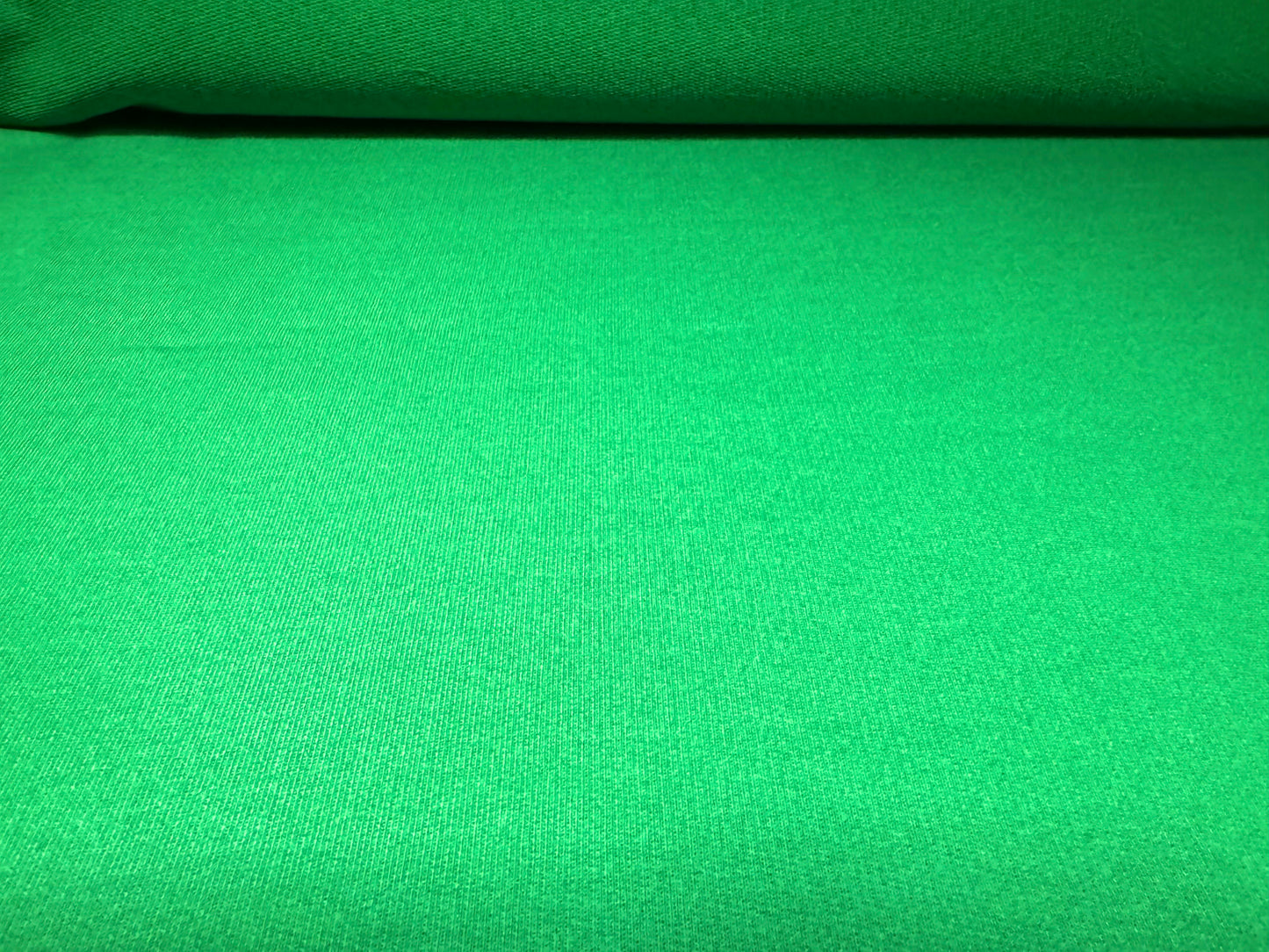 Soft handle loopback French Terry jersey fabric, per metre - plain - emerald green