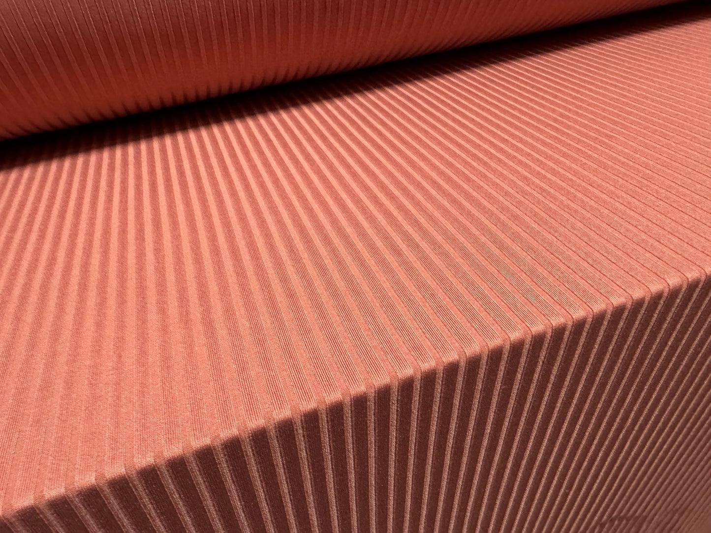 Stretch spandex rib jersey fabric, per metre - plain - old rose pink
