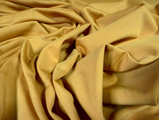 Scuba stretch spandex double jersey fashion fabric, per metre - plain - French Mustard