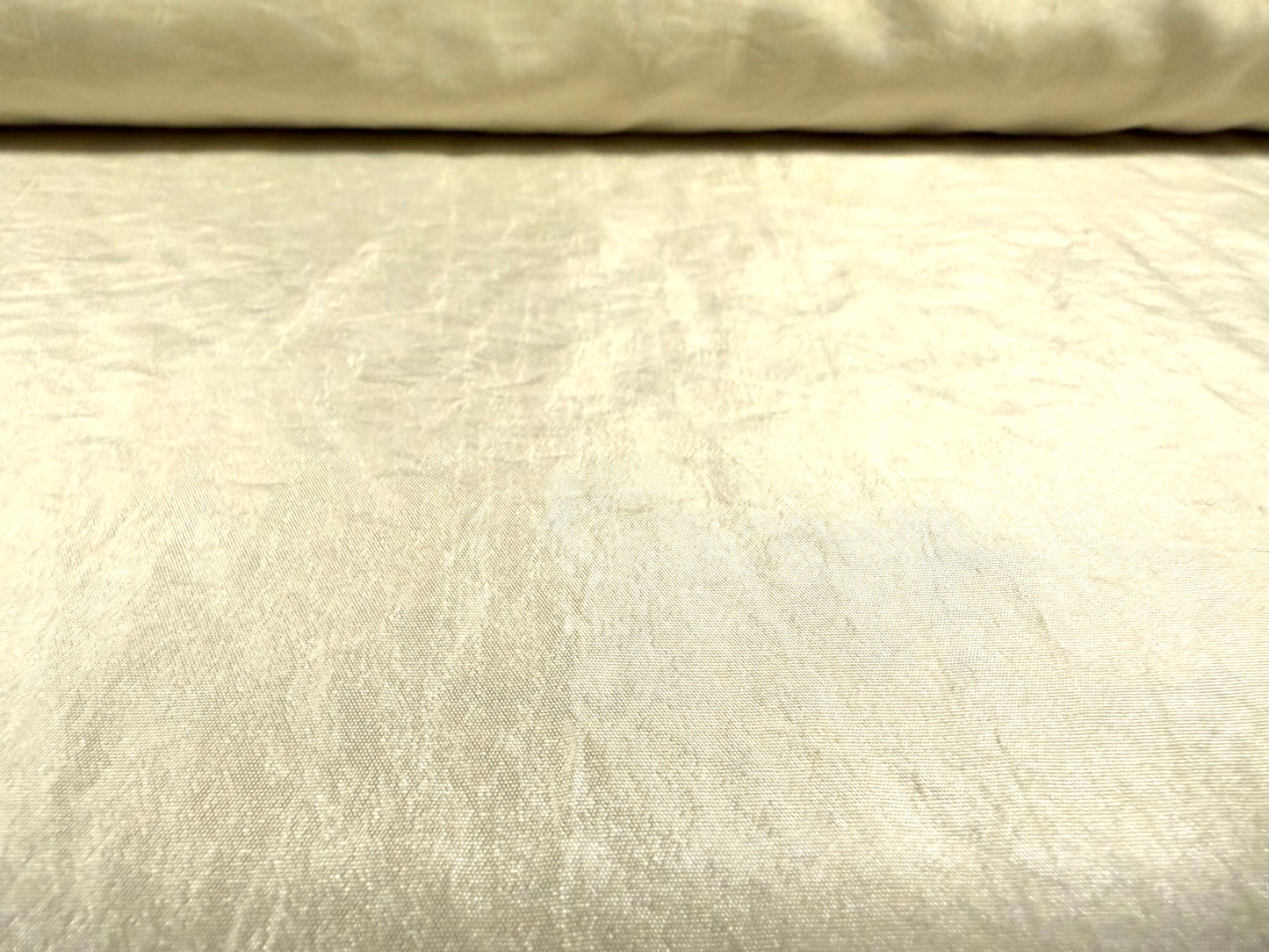 Taffeta woven dress fabric, per metre - plain - cream