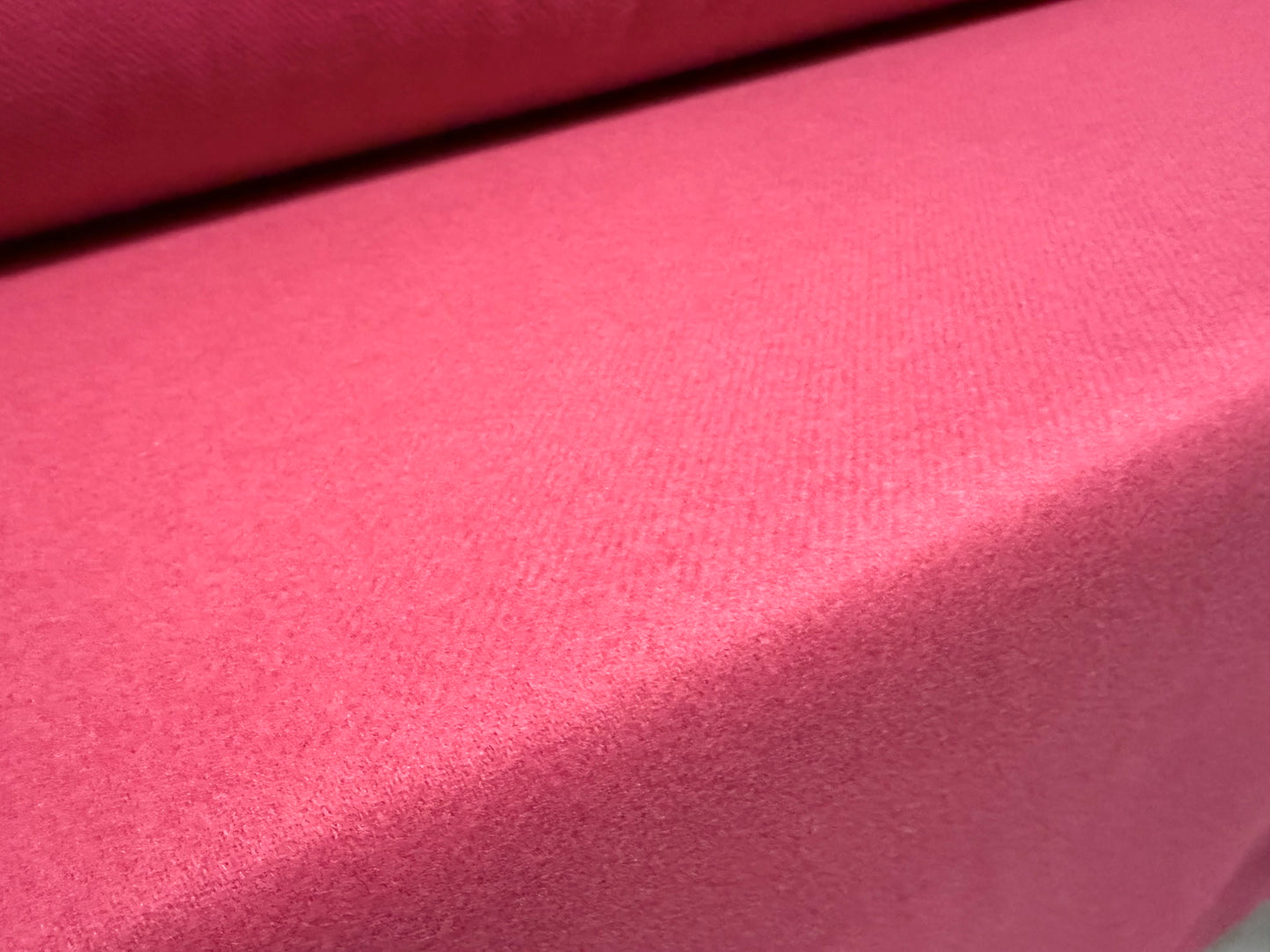 Heavyweight wool flannel fabric, per metre - plain - raspberry pink