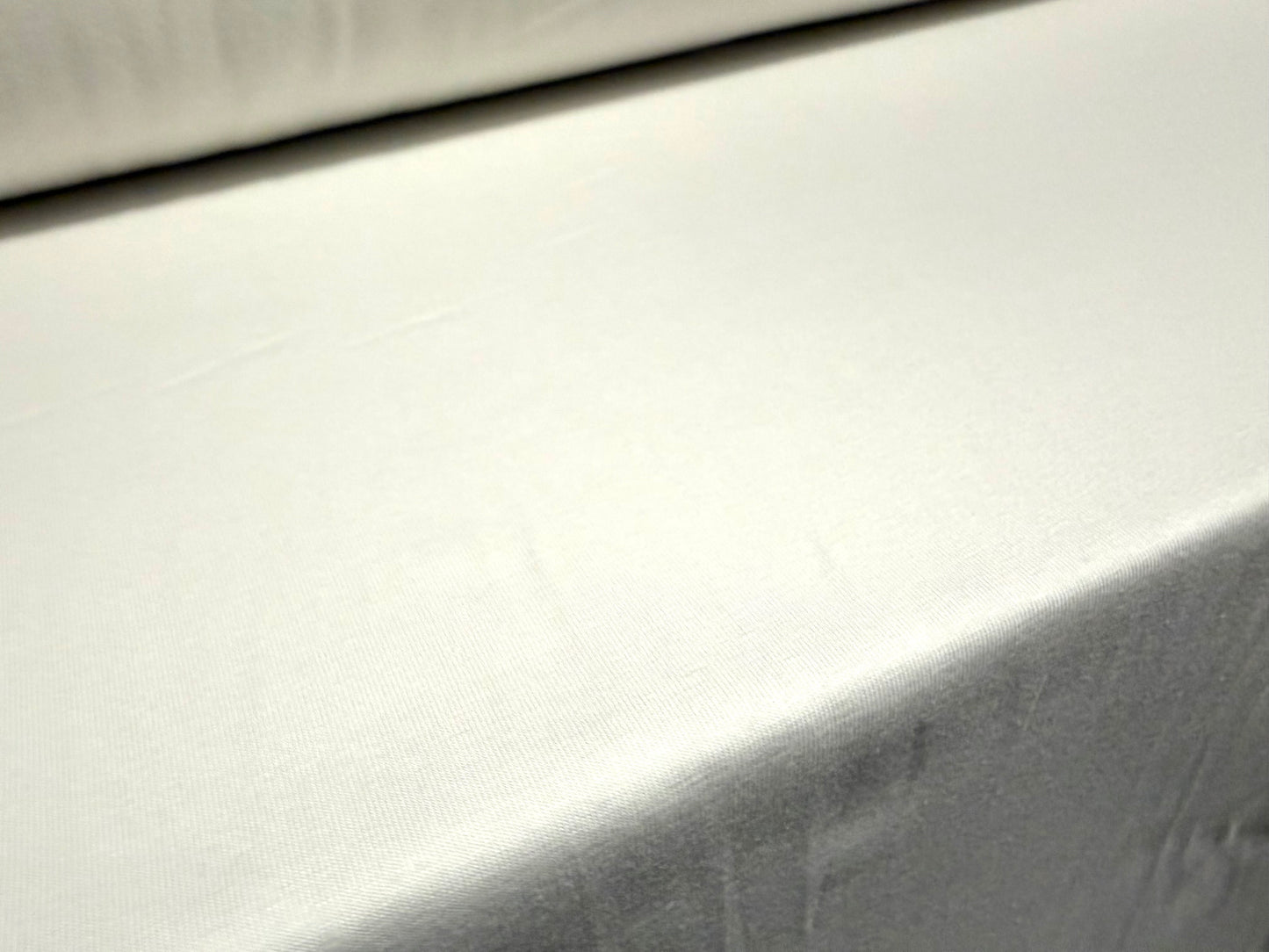 Combed cotton spandex stretch single jersey fabric, per metre - plain - white