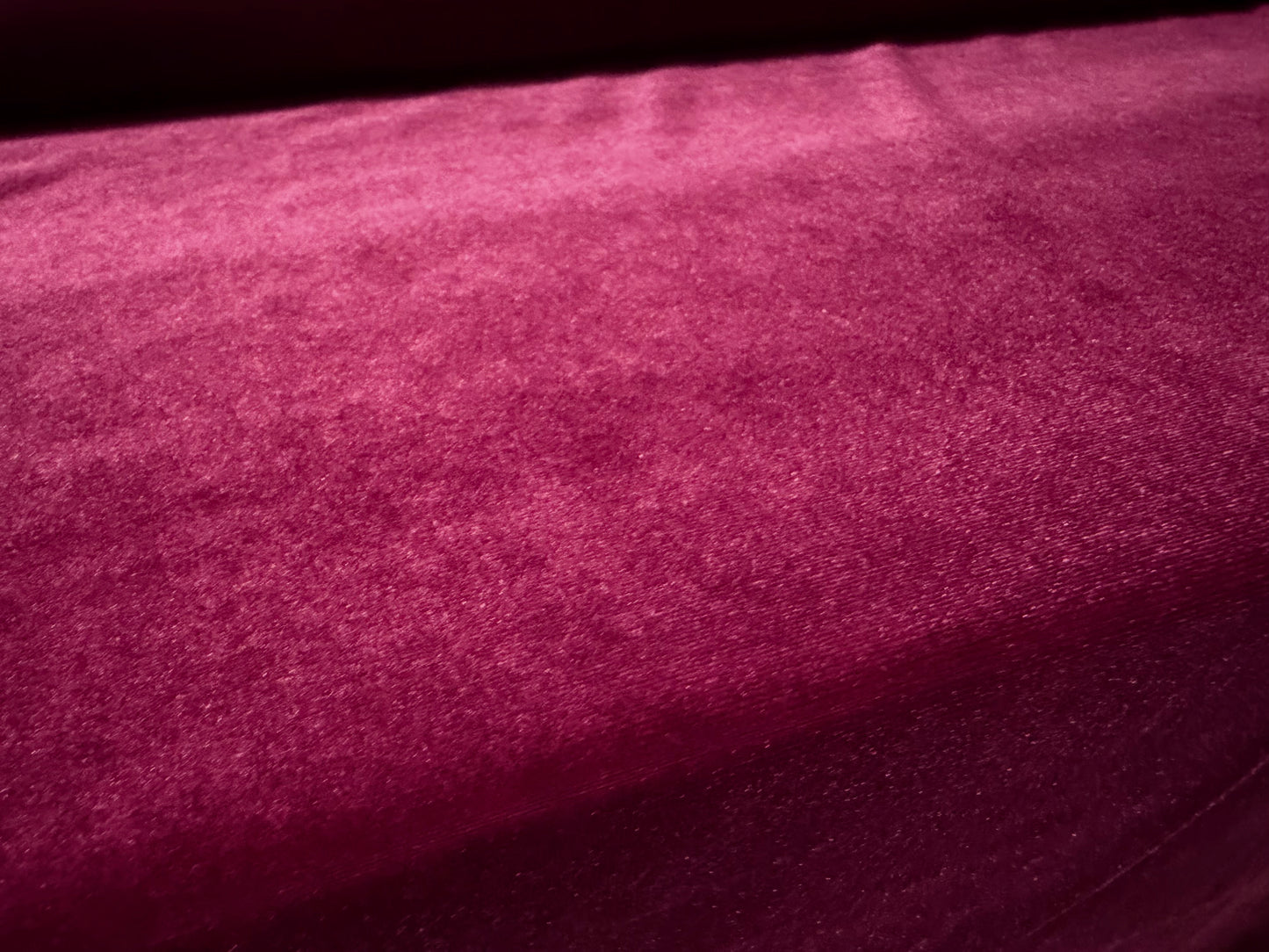 Spandex velvet stretch dress fabric, per metre - plain - deep magenta