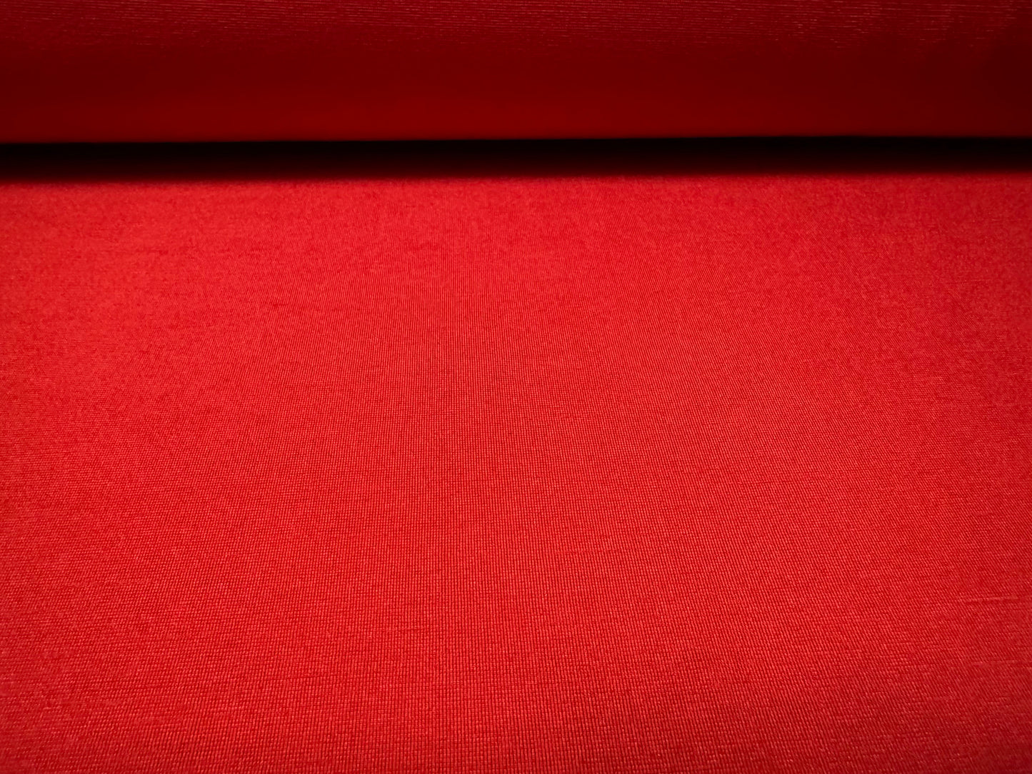 Finely textured stretch spandex single jersey fabric, per metre - plain - red