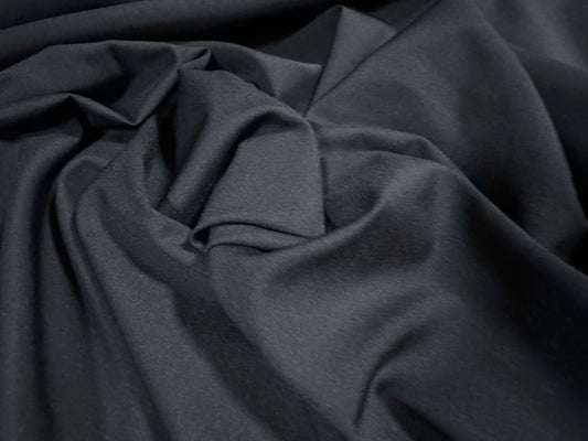 Plain weave fabric with comfort stretch, per metre - dark navy blue