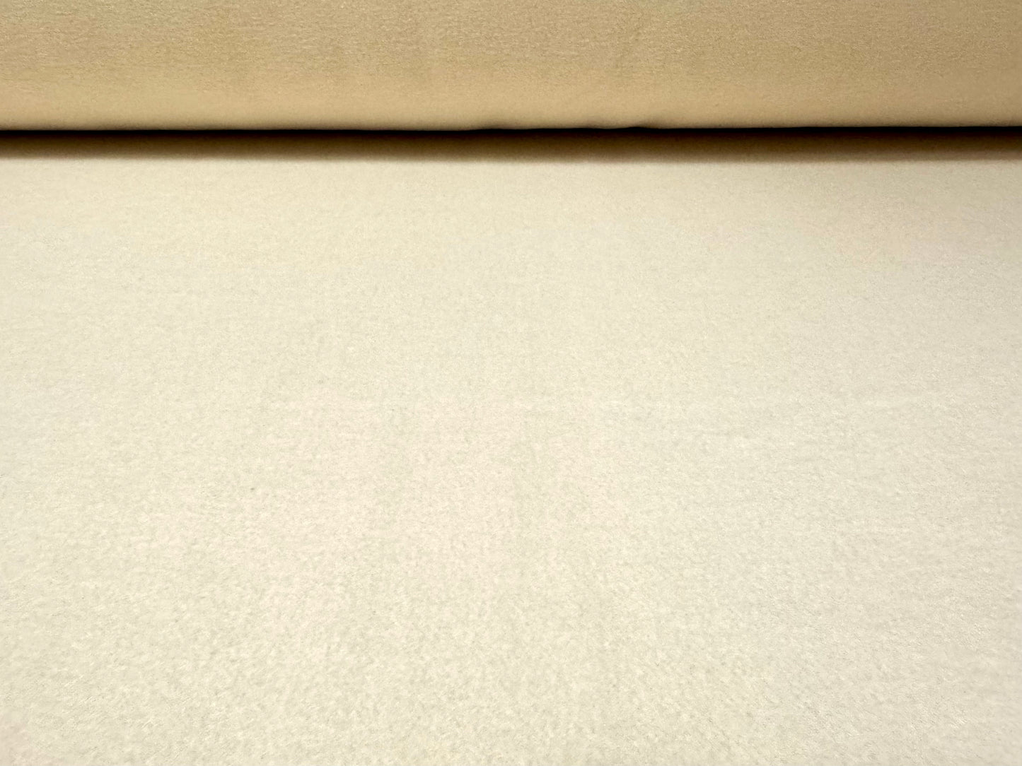 Sweatshirt fleece heavyweight jersey fabric, per metre - Plain - cream