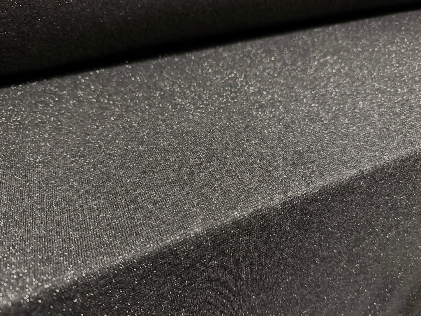Metallic crepe knitwear fabric, per metre - lurex sparkle - grey & silver
