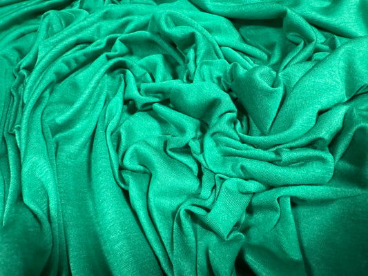 Viscose single jersey fashion fabric, per metre - plain - emerald green