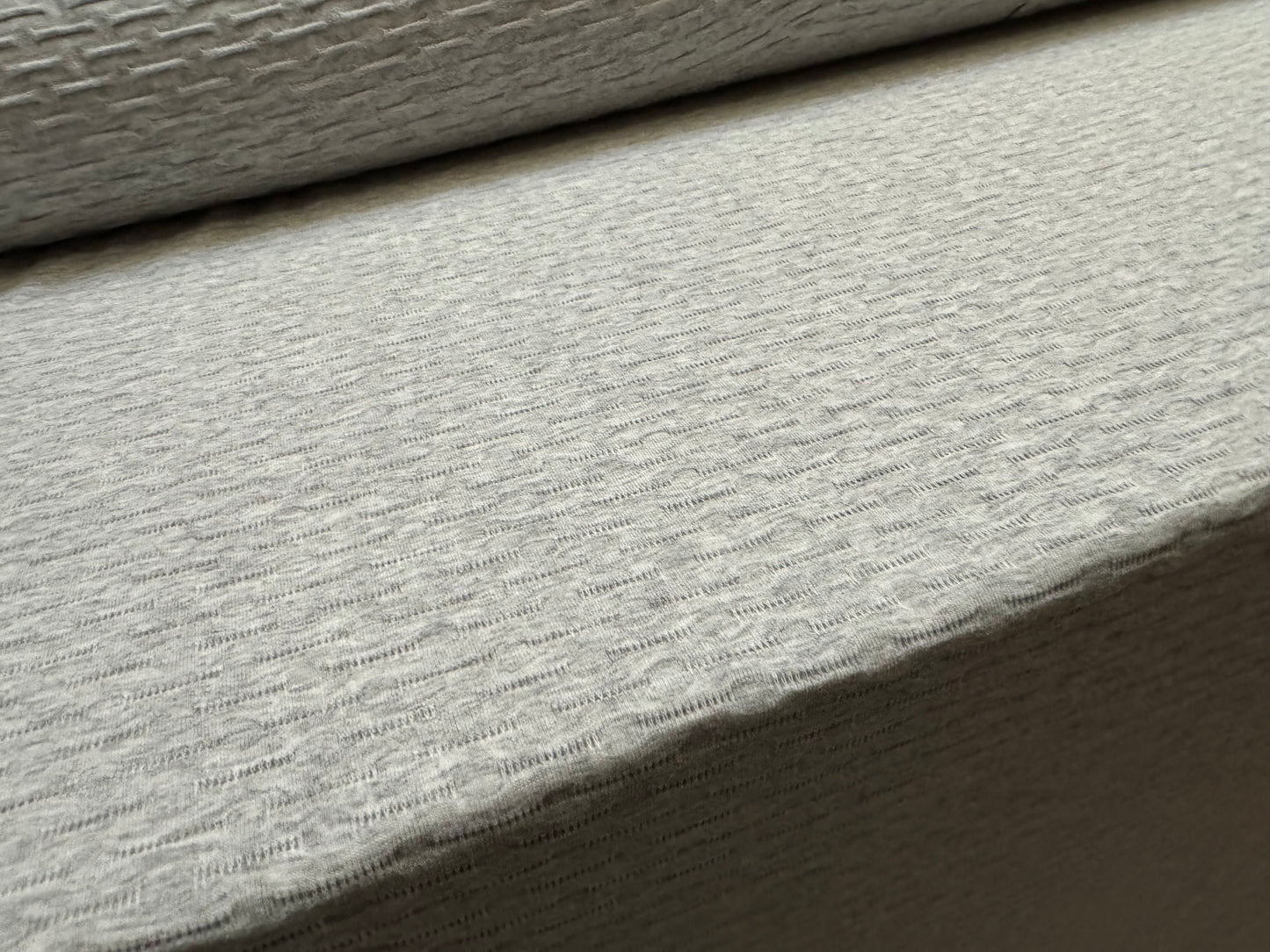 Stretch double jersey fashion fabric, per metre - jacquard - grey marl