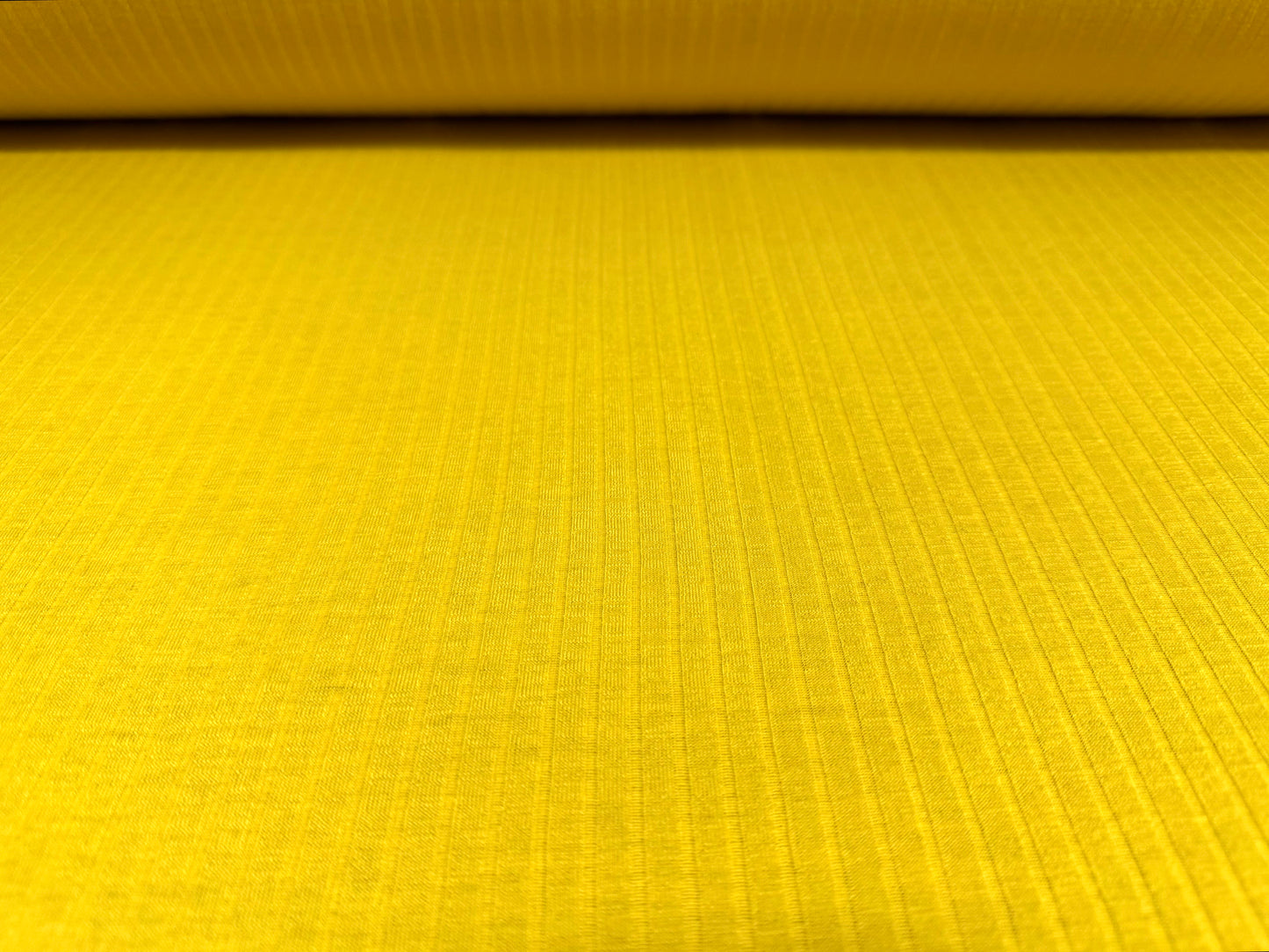 Soft Stretch spandex rib jersey fabric, per metre - plain - bright yellow