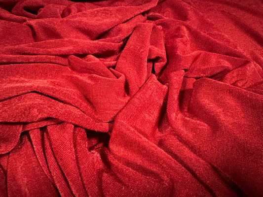 Slinky Stretch spandex jersey fabric, per metre - plain - deep red