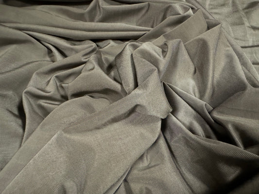 Soft touch stretch spandex single jersey fabric, per metre - plain - storm grey