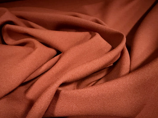 Burlington weave fashion fabric, per metre - plain - smoked paprika