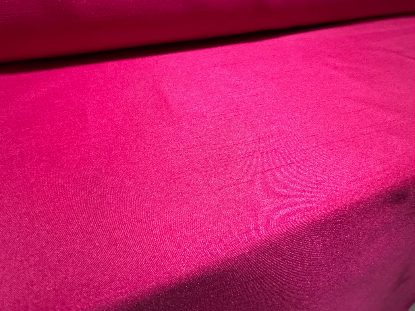 Shantung satin faux silk woven dress fabric, per metre - plain - fuchsia