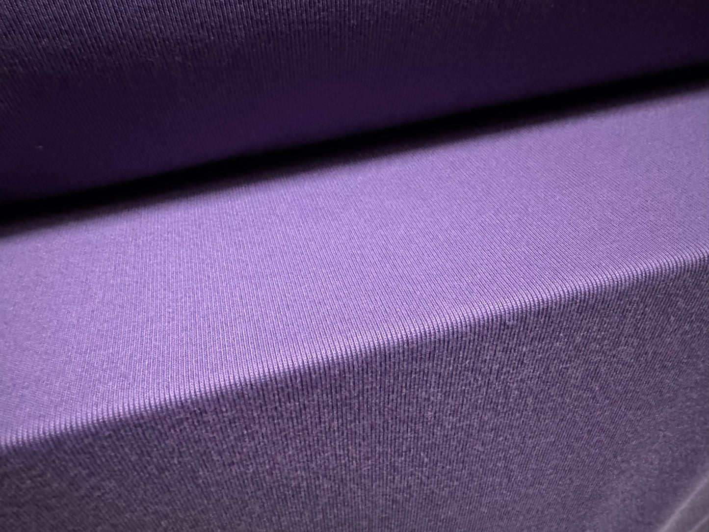 Fine ribbed jersey fashion fabric, per metre - plain - purple