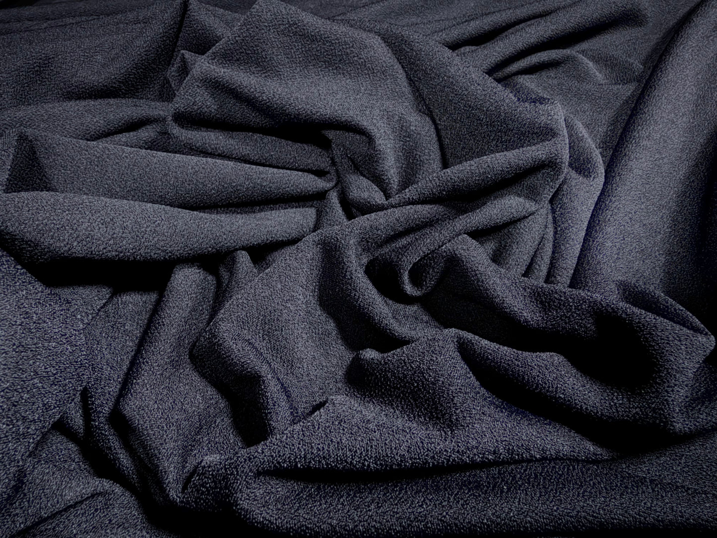 Valentino stretch crepe jersey fabric, per metre - plain - midnight blue