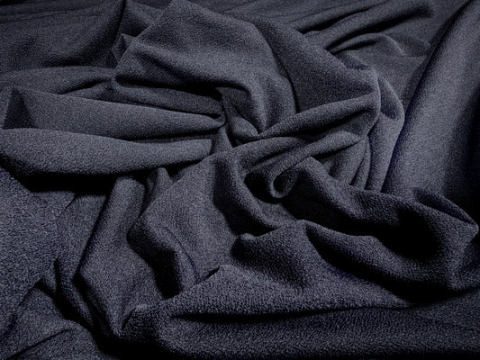 Valentino stretch crepe jersey fabric, per metre - plain - midnight blue