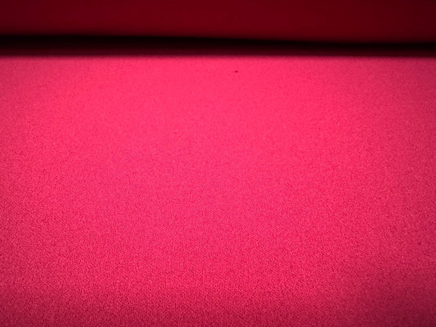 Scuba crepe stretch spandex double jersey fabric, per metre - plain - fuchsia