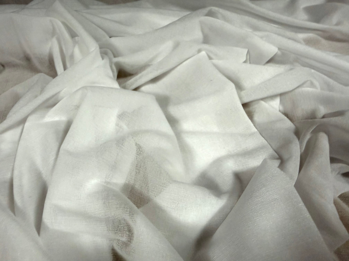 Stretch chiffon jersey fabric, per metre - plain - white