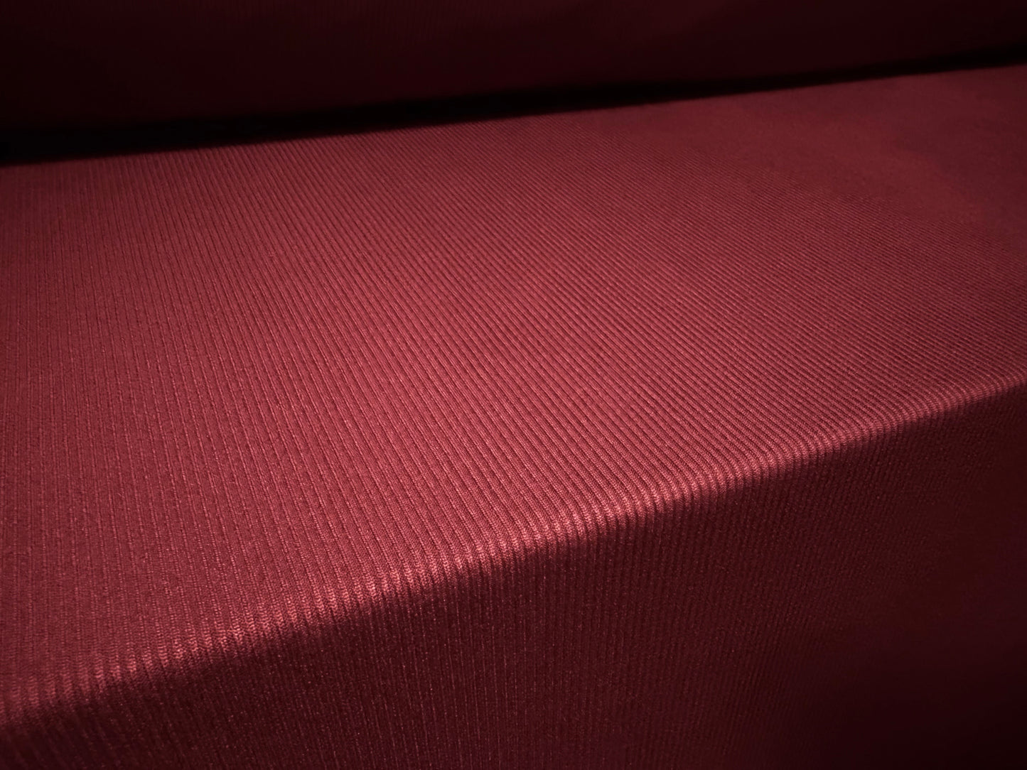 Fine stretch spandex rib jersey fabric, per metre - plain - burgundy