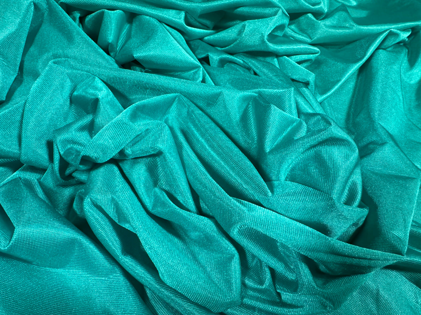 Angelique lightweight stretch sateen jersey fabric, per metre - plain - aqua green