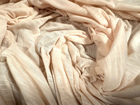 Lightweight slub single jersey fabric, per metre - plain - Caucasian skin tone