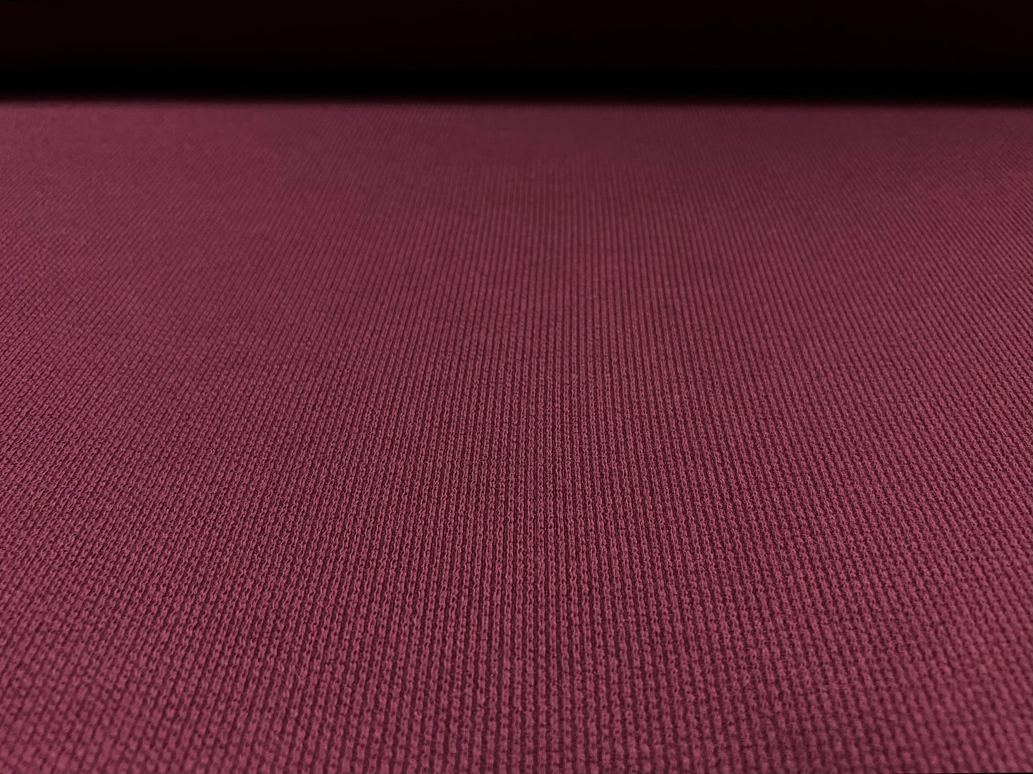 Powder touch rib stretch spandex jersey fabric, per metre - burgundy