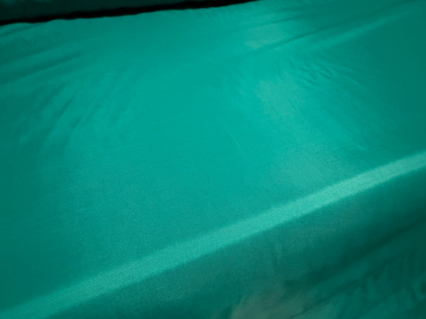 Lightweight woven nylon fabric, per metre - plain - jade green