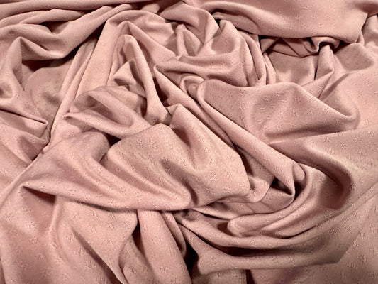 Stretch Jersey fabric, per metre - motif jacquard - rose pink