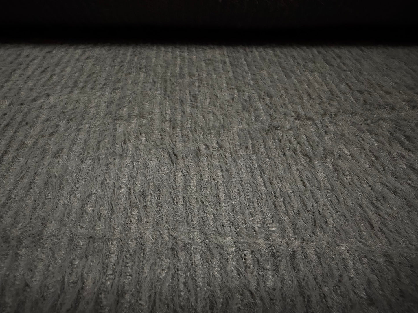 Faux mohair stretch knitwear fabric, per metre - plain - grey