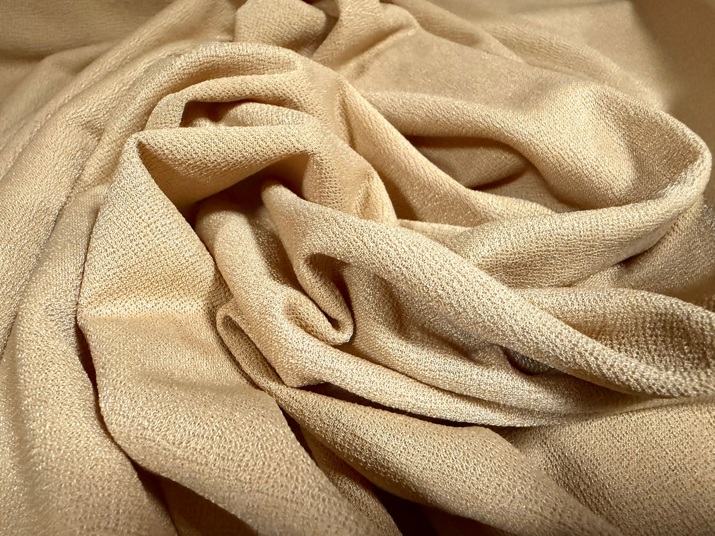 Valentino crepe stretch spandex jersey fabric - per metre - plain - beige