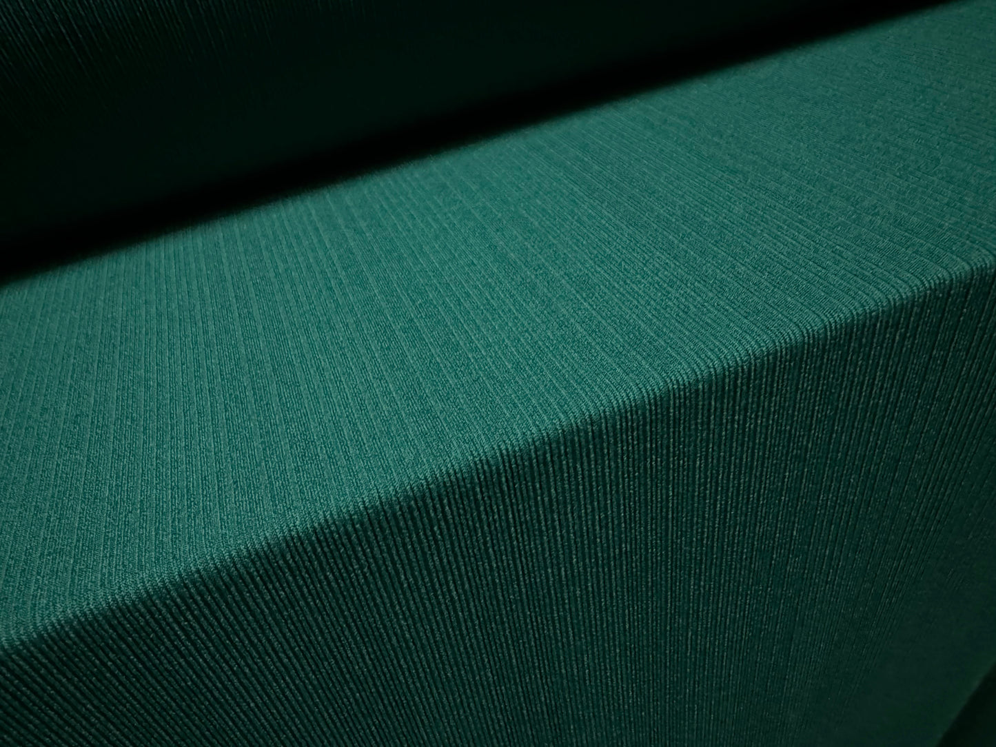 Variated stretch spandex ribbed jersey fabric, per metre - jade green