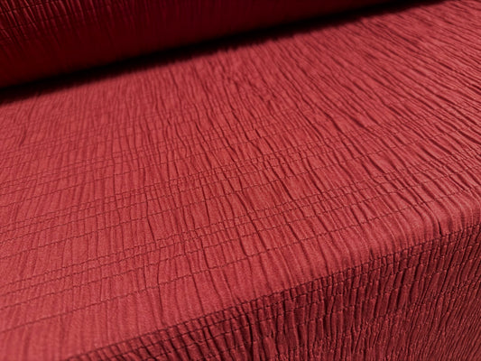 Ruched cotton bambula plain weave dress fabric, per metre - Summer Wine