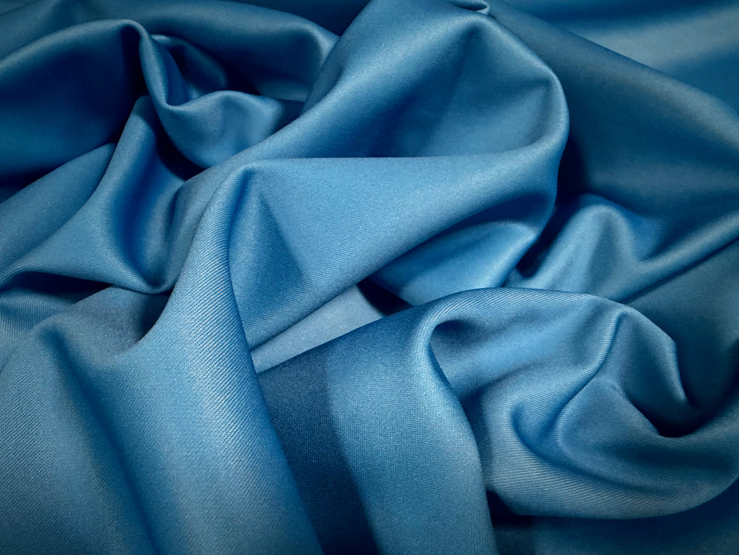 Scuba stretch spandex double jersey fabric, per metre - plain - lapis blue