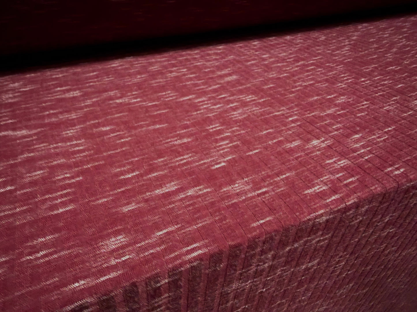 Soft stretch ribbed jersey knit fabric, per metre - dash melange - wine