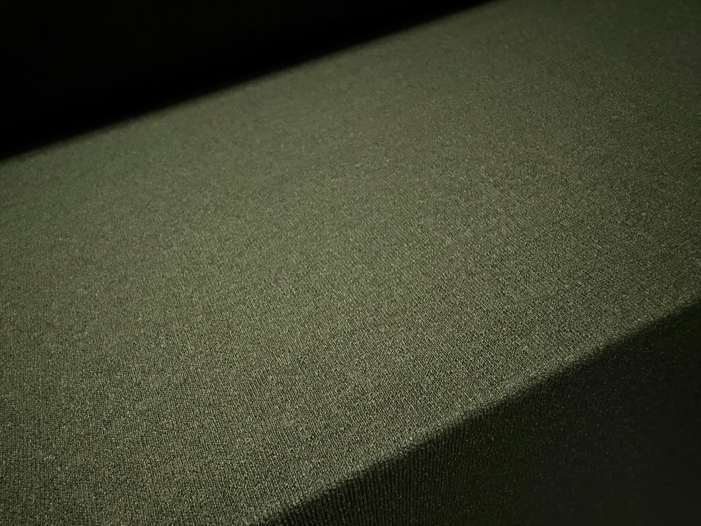 Thick & thin stretch spandex single jersey fashion fabric, per metre - plain - olive green