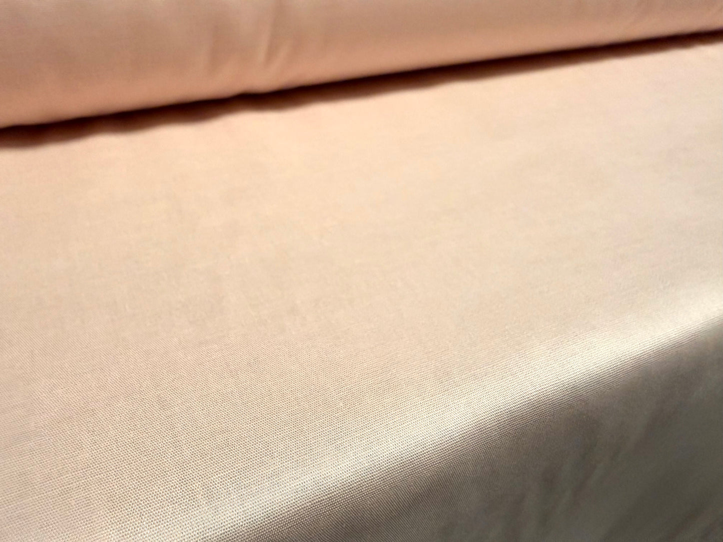 Stretch cotton poplin woven blouse shirt dress fabric, per metre - plain - pale pink