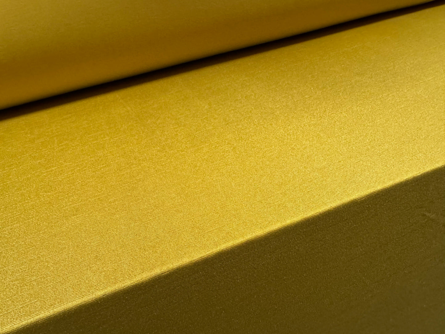 Finely textured stretch spandex single jersey fabric, per metre - plain - mustard
