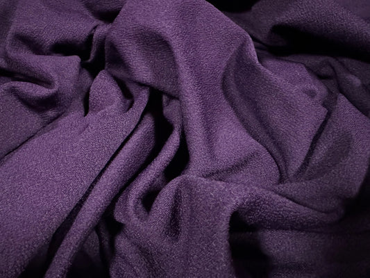 Stretch crepe double jersey fabric - per metre - plain - purple